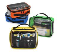 Trunab 4 Pcs First Aid Bag Empty Medical Pouch Color Coded Clear Zippered Pouches for Organizing Emergency Kits, Medicine, for Home Outdoor Car Supplies (Bag Only)