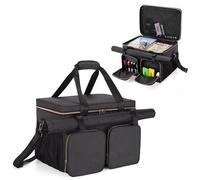 Trunab Board Game Bag, Portable Padded Game Storage Tote Bag for Most Board Games, Card Games, with Multiple Accessory Pockets, Carrying Handle, Map Sleeve - Patented Design