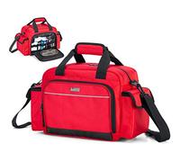 Trunab Medical Bag Empty - Home Health Nurse Shoulder Bag, Red