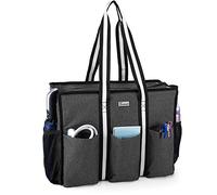 Trunab Nurse Bag and Tote for Work with Padded Laptop Sleeve, Nurse Tote Bag with Multiple Pockets for Hospice Visit, Home Health Care, Black, Bag Only - Patented Design