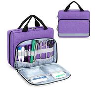 Trunab Padded Stethoscope Case, Small First Aid Kit Bag Empty, Hold Two Stethoscopes Compatible with 3M Littmann/MDF/ADC, Ideal for Home, Car, Camping and Hiking,Purple