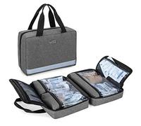 Trunab Small First Aid Kit Bag Empty Portable Emergency Kits Trauma Bag, Ideal for Car, Home, Camping and Hiking, Grey, Bag ONLY - Patented Design