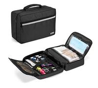 Trunab Small Medical Bag Empty, First aid Bag with 2 Inner Flap, Portable Emergency Kits Trauma Bag with More Storage for Medical Supplies, Black - Patented Design
