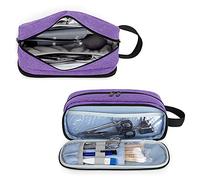 Trunab Stethoscope Carrying Case Compatible with 3M Littmann/MDF/ADC, Hold Two Stethoscopes or BP Cuffs, Medical Case with Extra Pocket for Nurse Accessories, Essentials for Nurses, Doctors, Purple