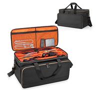 Trunab Travel DJ Cable File Bag with Detachable Divider & Padded Bottom, DJ Gig Bag with Padded Compartment for 15.6’’ Laptop, Perfect for Sound Equipment, DJ Gear, Musical Accessories-Patented Design