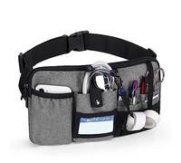 Trunab Utility Nurse Fanny Pack with 12 Essential Tool Pockets, Tape Holder, Adjustable Waist Belt,Vet Nurse Pouch Waist Bag for Doctor, Nurse, Professionals, Grey - Patented Design