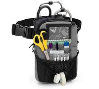 Trunab Vet Nurse Pouch with Multiple Pockets, Nurse Waist Bag Fanny Pack with Adjustable Waist Strap for Stethoscope, Scissors and Other Medical Supplies, Bag Only, Grey - Patented Design