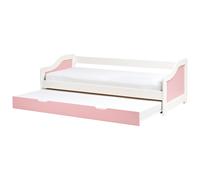 Trundle Bed Pine Wood LUNERAY 90 x 200 cm (EU Single) Pink