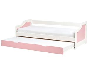 Trundle Bed Pine Wood LUNERAY 90 x 200 cm (EU Single) Pink