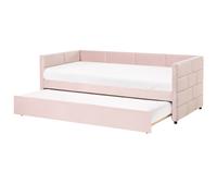 Trundle Bed Velvet CHAVONNE 90 x 200 cm (EU Single) Pink