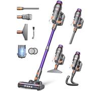 Trunera Cordless Vacuum Cleaner 550W 45KPa, 60Min Runtime Vacuum Cleaner with Auto Mode, Self-Standing Stick Vacuum with Wall Mount for Carpet, Hard Floor & Pet Hair - 0.75L Dust Cup (Purple)