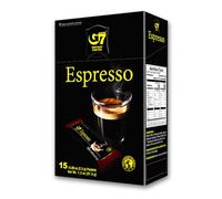 TRUNG NGUYEN G7 ESPRESSO Instant Coffee for Energy Boost - Pure Arabica Beans, Bold Taste & Gentle Aroma - Strong & Rich Vietnamese Instant Energy Coffee (15 Sticks/Box)