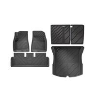 Trunk Boot Liner Mats Car Floor Mats Foot Pads Black Carpet Rear Seat Backrest Protective Mat Accessories For Tesla For Model 3 For Highland 2024(LHD full set 6PCS)