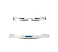 Trunk Bumper For ID.7 2024 Car Accessories Stainless Rear Fender Protector Sill Cover Stick Decoration(Brushed Silver-Blue)