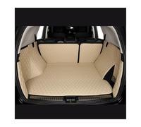 Trunk Cover Mat Durable Custom Leather Colorful Car Trunk Mat For Skoda Enyaq Coupe 2022-2025 Auto Carpet Interior Parts(Beige)
