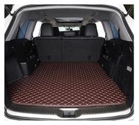 Trunk Cover Mat High Side Custom Car Trunk Mat For Acura MDX Seven Seat 2010 2011 2012 2013 Cargo Liner Carpet Interior(Coffee)