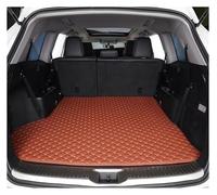 Trunk Cover Mat High Side Custom Car Trunk Mat For Acura MDX Seven Seat 2010 2011 2012 2013 Cargo Liner Carpet Interior(Brown)
