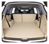 Trunk Cover Mat High Side Custom Car Trunk Mat For Acura MDX Seven Seat 2010 2011 2012 2013 Cargo Liner Carpet Interior(Beige A)
