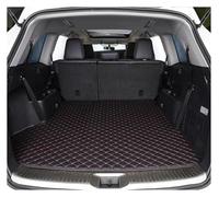 Trunk Cover Mat High Side Custom Car Trunk Mat For Acura MDX Seven Seat 2010 2011 2012 2013 Cargo Liner Carpet Interior(Black with RED)