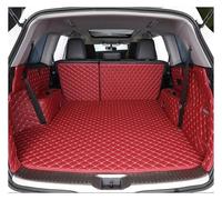 Trunk Cover Mat High Side Custom Car Trunk Mat For Acura MDX Seven Seat 2010 2011 2012 2013 Cargo Liner Carpet Interior(Wine red A)