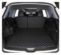 Trunk Cover Mat High Side Custom Car Trunk Mat For Acura MDX Seven Seat 2010 2011 2012 2013 Cargo Liner Carpet Interior(Black+Beige A)