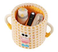 Trunk Organizer - Cute Large Capacity Storage Basket, Reinforced Carry Handles, Fabric Construction | Efficient Interior Space Management Solution For Truck SUV RV Sedan Travel Road Trip Home