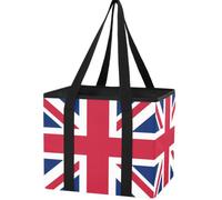 Trunk Organizer for Women Men, Waterproof Collapsible Car Organizers and Storage with Reinforced Handles & Removable PE Board for SUV Sedan Truck, Multi-Purpose Storage Tote Bag Flag Of Saint Helena