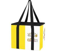 Trunk Organizer for Women Men, Waterproof Collapsible Car Organizers and Storage with Reinforced Handles & Removable PE Board for SUV Sedan Truck, Multi-Purpose Storage Tote Bag Flag Of Vatican City