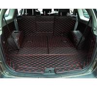 Trunk Pad Custom For Captiva 7 Seats Trunk Mats Leather Cargo Liner Boot Carpets Rear Interior Decoration Accessories Car Boot Mats(Black Red 4pcs)