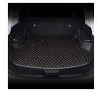 Trunk Pad For Buick For Envision 2014 2015 2016 2017 2018 2019 PU Leather Custom Car Trunk Mats Carpet Interior Accessories Protector(Black beige)
