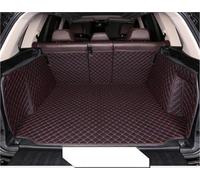 Trunk Pad Leather Car Trunk Mat For BMW X5 E70 2007-2013 Boot Liner Pad Cargo Carpet Tail Liners Car Trunk Mats(Black Red 4pcs)