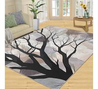 Trunk Rugs for Bedroom, Blocks Area Rug, Abstract Rugs Living Room, Non Slip Washable Rug & Carpet, Low Pile & Easy Care