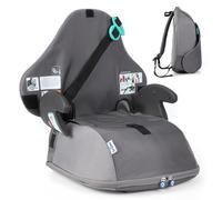 Trunki BoostApak Booster Seat & Kids Backpack - i-Size Travel Car Seat, 8 L Carry-On Approved Kids Rucksack & Car Booster (126-150 cm) - Grey