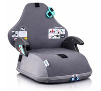 Trunki BoostApak Car Booster Seat - R129 Certified High Back Booster Seat for Children 126-150cm, Folding, Portable Travel Backpack - Graphite Grey