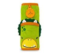 Trunki Seat Belt Pads for Kids | Comfy Childrens Seatbelt Cover | for Car Seats and Pram - SnooziHedz Dudley Dino (Green)