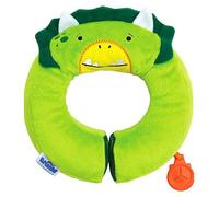 Trunki Kid's Travel Neck Pillow And Chin Rest | Support Sleepy Heads in the Car Seat, Plane, Bike or Pram | Yondi SMALL Dudley Dinosaur (Green)