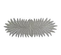Trunkin' Beautiful Beaded Table Runner // Decorative Runner for Center & Dining Table // Leaf // Thanksgiving, Occasional Decoration // Smoke & Silver // Medium // Pack of 1 Measure 36 X 13 Inch