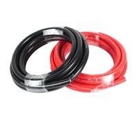 Trunking Battery Inverter Cable Tin-Plated Copper Silicone Black Red 0-20 AWG 1-20m(20 Awg - 0.5mm2,10m)