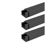 Trunking for Electric Cables Cable Management,Trunking,Square Box Cable Trunking,Self-Adhesive Cable Hider,Desk Cable Management Solution,1M*3(Black,24 * 14MM)