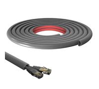 Trunking for Electric Cables, PVC Cable Trunking, 15x10mm Flexible Self-Adhesive Cable Cover,Mini Cable Duct for Wires on Wall Floor (Gray arc, 2M)
