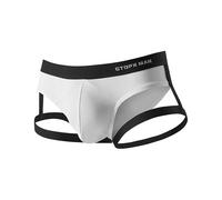 Trunks for Men Underwear, Men's Thin Ice Silk Suspender Layer U Shaped Bag Low Waist Breathable Formal Strap Triangle Underwear