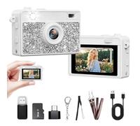 Trunsif Mini Keychain Camera-HD Mini Digital Camera with 16GB Card&Cool Keychains White
