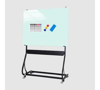 TRUNXUCL Dry Erase Board with Stand, Rolling Whiteboard on Wheels, Standing White Board Magnetic, Height Adjustable(Black,60x90cm/24x35in)