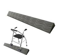 TRUNXUCL Rise Threshold Ramp, Ramps for Wheelchair Scooter Sweeping Robot, Non-Slip Textured Surface, Suitable for Doorways, Stairs, Steps, Curbs (Color : Grå, Size : 100x12x5cm)