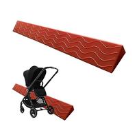 TRUNXUCL Rise Threshold Ramp, Ramps for Wheelchair Scooter Sweeping Robot, Non-Slip Textured Surface, Suitable for Doorways, Stairs, Steps, Curbs (Color : Red, Size : 100x10x3.5cm)