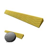 TRUNXUCL Rise Threshold Ramp, Ramps for Wheelchair Scooter Sweeping Robot, Non-Slip Textured Surface, Suitable for Doorways, Stairs, Steps, Curbs (Color : Yellow, Size : 100x7x1.5cm)