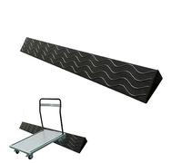 TRUNXUCL Rise Threshold Ramp, Ramps for Wheelchair Scooter Sweeping Robot, Non-Slip Textured Surface, Suitable for Doorways, Stairs, Steps, Curbs (Color : Svart, Size : 100x12x5.5cm)