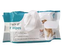 Truoli Pet Wet Wipes Dog Cat All Purpose Cleaning Antibacterial Wipe Fragrance and Alcohol Free. (1 Pack (50 Wipes))