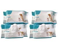 Truoli Pet Wet Wipes Dog Cat All Purpose Cleaning Antibacterial Wipe Fragrance and Alcohol Free. (4 Pack (200 Wipes))