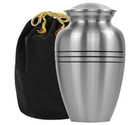 Trupoint Memorials Cremation Urns for Human Ashes, Pewter Decorative Burial Urn for Adult Men & Women, Large Silver
